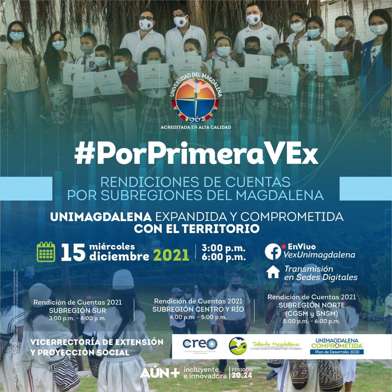 Anuncio de rendición de cuentas de vicerrectoría de extensión 2021